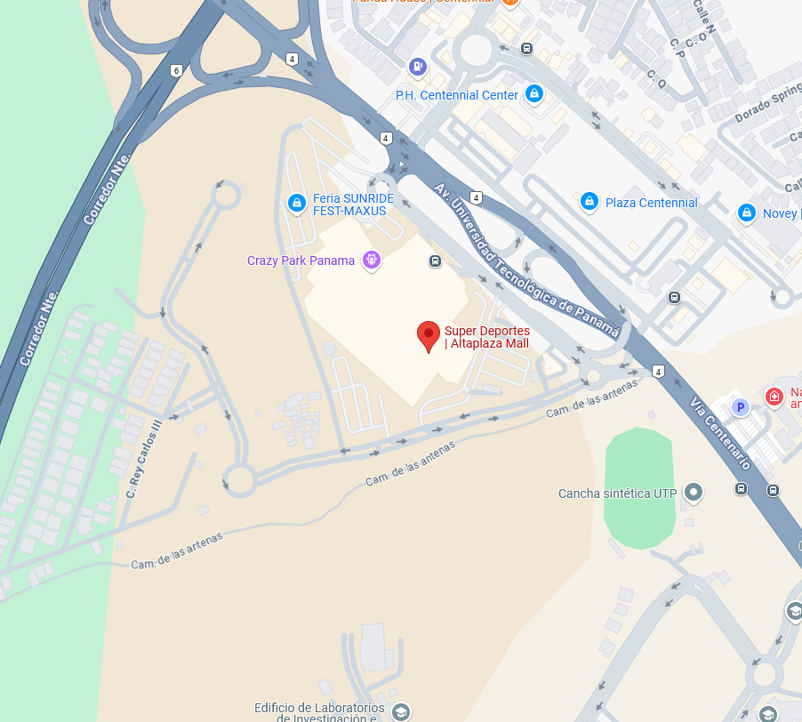 Mapa de Super Deportes Altaplaza