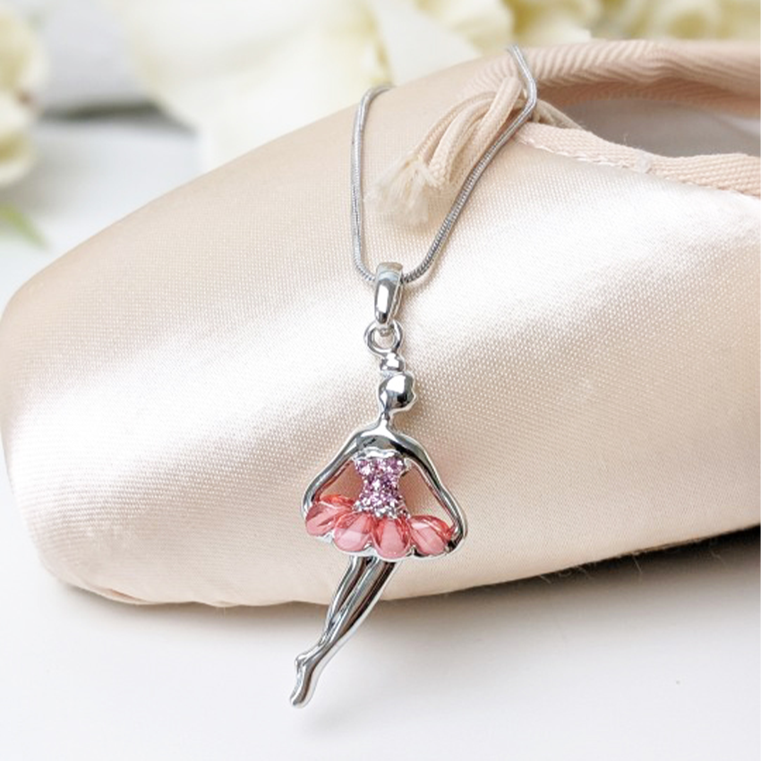 Small ballerina necklace - pink